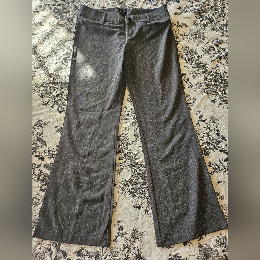 Dolls Kill Delia's Pinstripe Gray Trouser Pant